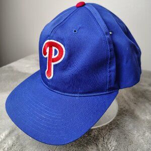 Vintage PHILADELPHIA PHILLIES Hat Snapback Adjustable Blue Grosscap G Cap 90s